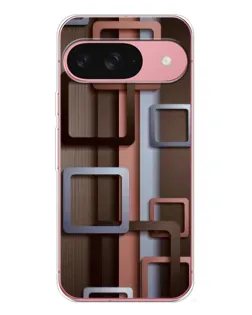 Чохол для Google Pixel 10 Pro з картинкою «Коричневі об'ємні квадрати»