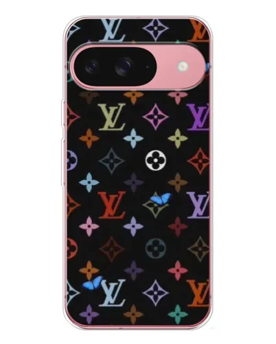 Чехол для Google Pixel 10 с картинкой «Цветная монограмма LV»