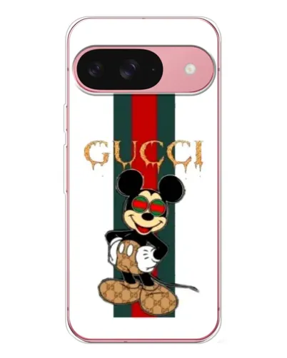 Чохол для Google Pixel 10 з картинкою «Міккі Маус Gucci — смуги»