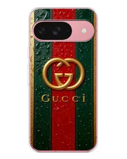 Чехол для Google Pixel 10 с картинкой «Gucci — фирменная полоса и золото»