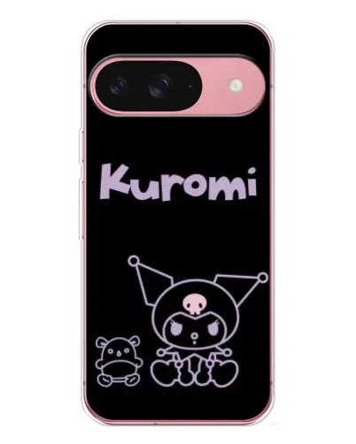 Чехол для Google Pixel 10 с картинкой «Kuromi — черный минимализм»