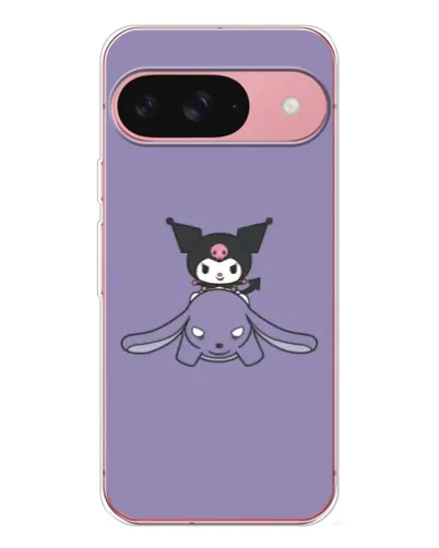 Чехол для Google Pixel 10 с картинкой «Kuromi на лиловом фоне»