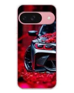 Чехол для Google Pixel 10 с картинкой «Спортивная BMW и цветы»