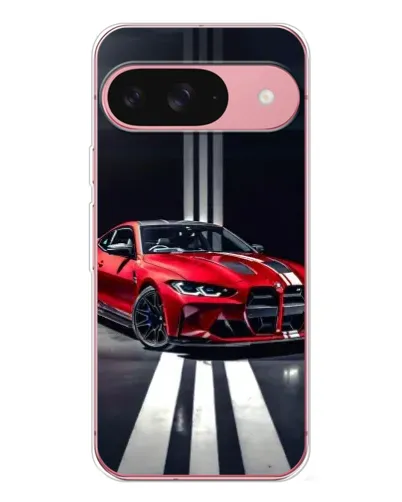 Чехол для Google Pixel 10 с картинкой «Красная BMW на дороге»