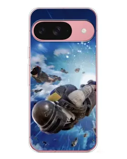 Чехол для Google Pixel 10 с картинкой «Десант PUBG — прыжок»