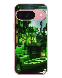 Чехол для Google Pixel 10 с картинкой «Minecraft лесной пейзаж»