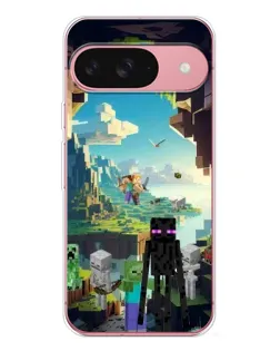 Чехол для Google Pixel 10 с картинкой «Эндермен в лесу»