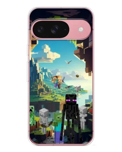 Чехол для Google Pixel 10 с картинкой «Эндермен в лесу»