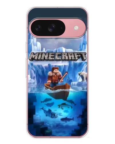 Чехол для Google Pixel 10 с картинкой «Minecraft ледяной мир»