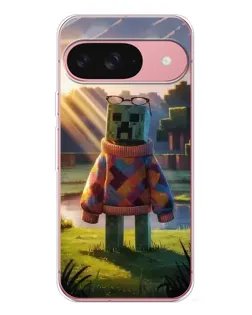 Чехол для Google Pixel 10 с картинкой «Крипер в свитере»