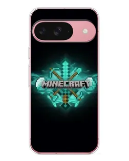 Чехол для Google Pixel 10 с картинкой «Minecraft Diamond лого»