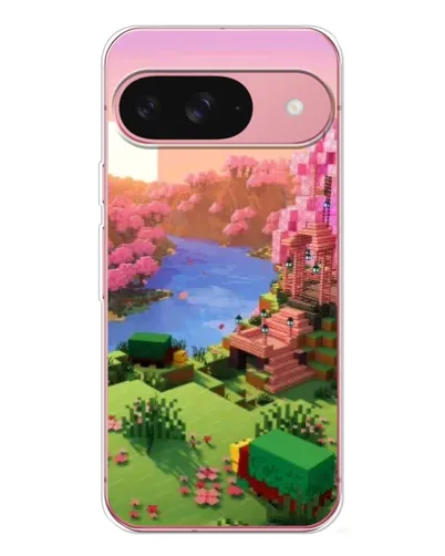 Чехол для Google Pixel 10 с картинкой «Розовое дерево Minecraft»