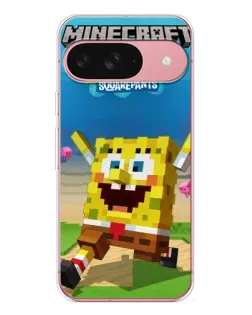 Чехол для Google Pixel 10 с картинкой «Губка Боб Minecraft»