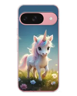 Чехол для Google Pixel 10 с картинкой «Единорог на поляне»