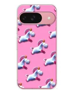 Чехол для Google Pixel 10 с картинкой «Единороги на розовом»