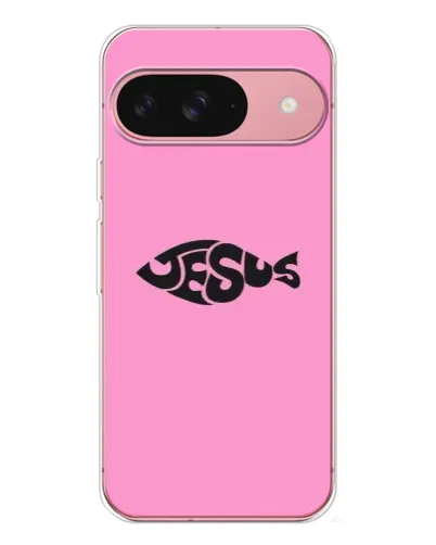 Чехол для Google Pixel 10 с картинкой «Розовый символ  Jesus»