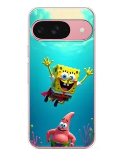 Чехол для Google Pixel 10 с картинкой «Спанч Боб под водой»