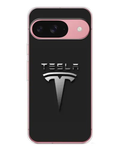 Чехол для Google Pixel 10 с картинкой «Стальной логотип Tesla»