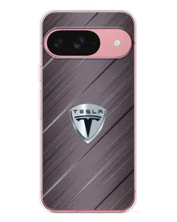 Чехол для Google Pixel 10 с картинкой «Металлическая текстура Tesla»