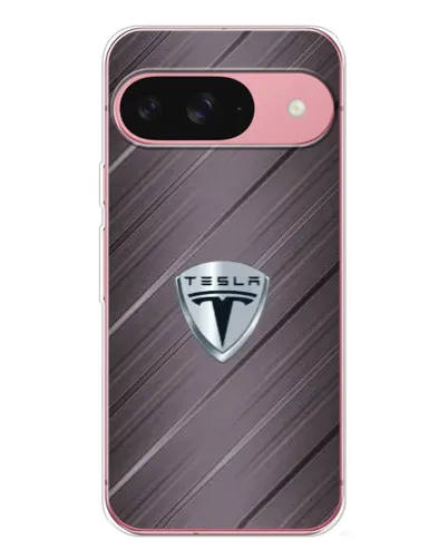 Чехол для Google Pixel 10 с картинкой «Металлическая текстура Tesla»