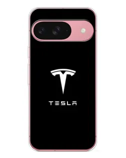 Чехол для Google Pixel 10 с картинкой «Tesla White Logo»