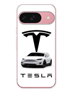 Чехол для Google Pixel 10 с картинкой «Tesla White Style»