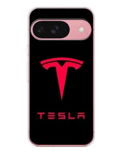 Чехол для Google Pixel 10 с картинкой «Tesla Red Logo»