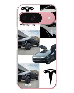 Чехол для Google Pixel 10 с картинкой «Коллаж Cybertruck Tesla»