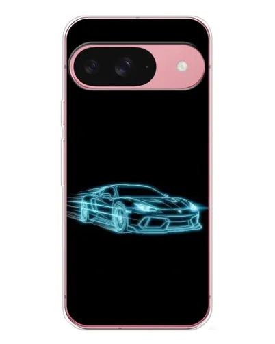 Чехол для Google Pixel 10 с картинкой «Неоновый контур Lamborghini»