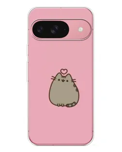 Чехол для Google Pixel 10 с картинкой «Pusheen сердце»