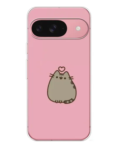 Чехол для Google Pixel 10 с картинкой «Pusheen сердце»