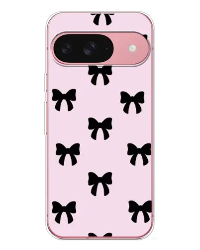 Чохол для Google Pixel 10 з картинкою «Чорні банти Coquette»