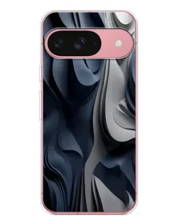 Чехол для Google Pixel 10 с картинкой «Объемные синие складки»