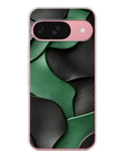 Чехол для Google Pixel 10 с картинкой «Зеленые кожаные волны»