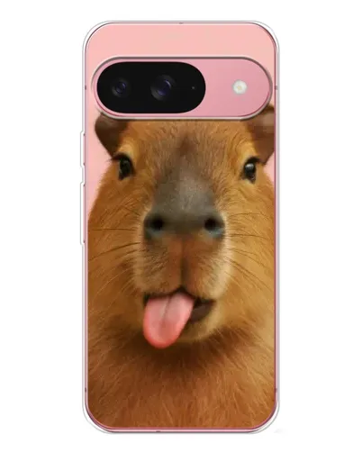 Чехол для Google Pixel 10 с картинкой «Капибара с языком»