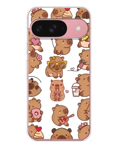 Чехол для Google Pixel 10 с картинкой «Стикерпак с капибарами»