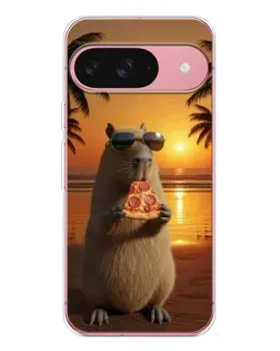 Чехол для Google Pixel 10 с картинкой «Капибара с пиццей»