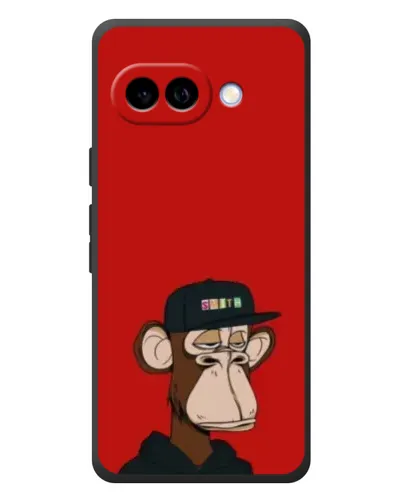 Чохол для Google Pixel 10a з картинкою «Bored Ape — червоний фон»
