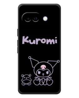 Чехол для Google Pixel 10a с картинкой «Kuromi — черный минимализм»