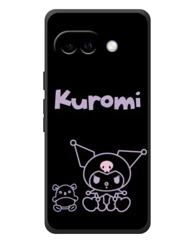 Чехол для Google Pixel 10a с картинкой «Kuromi — черный минимализм»
