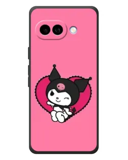 Чехол для Google Pixel 10a с картинкой «Kuromi — любовь в сердце»