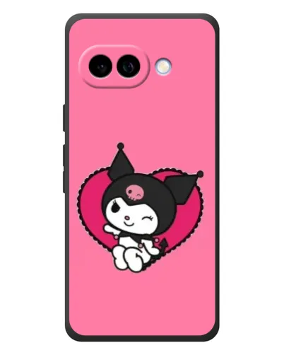 Чехол для Google Pixel 10a с картинкой «Kuromi — любовь в сердце»