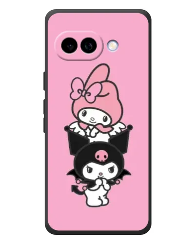 Чехол для Google Pixel 10a с картинкой «Трио My Melody и Kuromi»