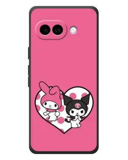 Чехол для Google Pixel 10a с картинкой «Kuromi и My Melody»