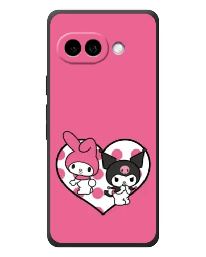 Чехол для Google Pixel 10a с картинкой «Kuromi и My Melody»