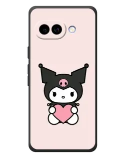 Чехол для Google Pixel 10a с картинкой «Kuromi и сердце»