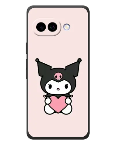 Чехол для Google Pixel 10a с картинкой «Kuromi и сердце»