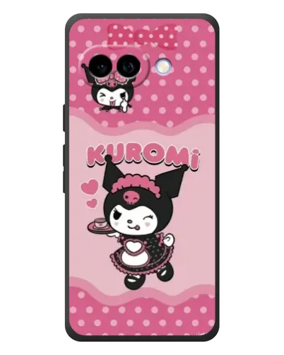 Чехол для Google Pixel 10a с картинкой «Kuromi в очках»
