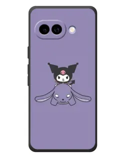Чехол для Google Pixel 10a с картинкой «Kuromi на лиловом фоне»