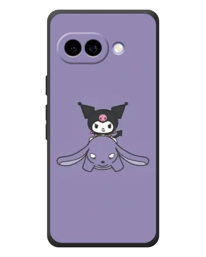 Чехол для Google Pixel 10a с картинкой «Kuromi на лиловом фоне»